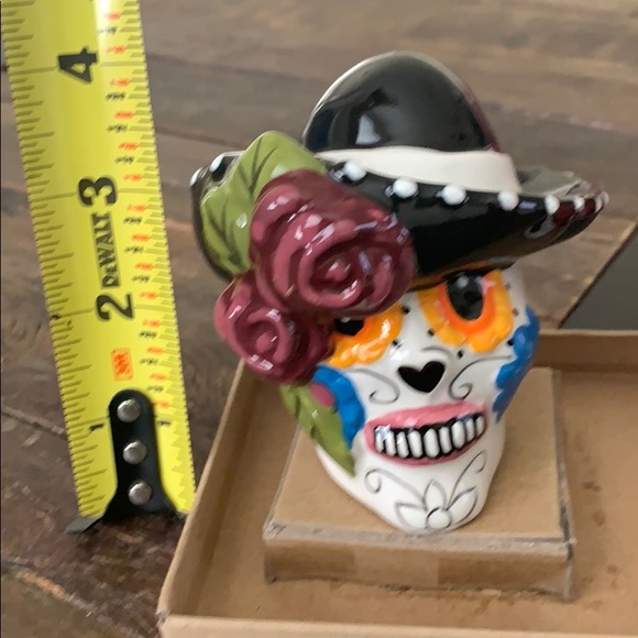 Blue Sky Halloween Skull Salt & Pepper Shakers - Picture 7 of 8